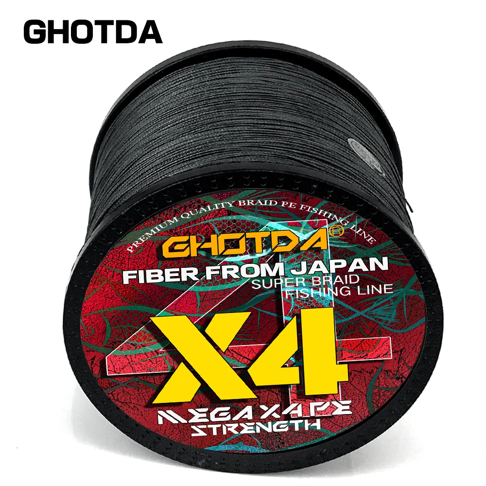 GHOTDA New 4 Strands 1000M 500M Braid Fishing Line 0.4#-8.0# 10LB-80LB Mutifilament PE Freshwater Hilo De Pescar
GHOTDA New 4 Strands 1000M 500M Braid Fishing Line 0.4#-8.0# 10LB-80LB Mutifilament PE Freshwater Hilo De Pescar