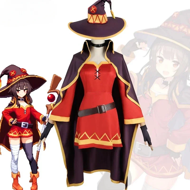 KonoSuba благословение Бога на этот чудесный мир магумин Косплей Костюм Аниме платье