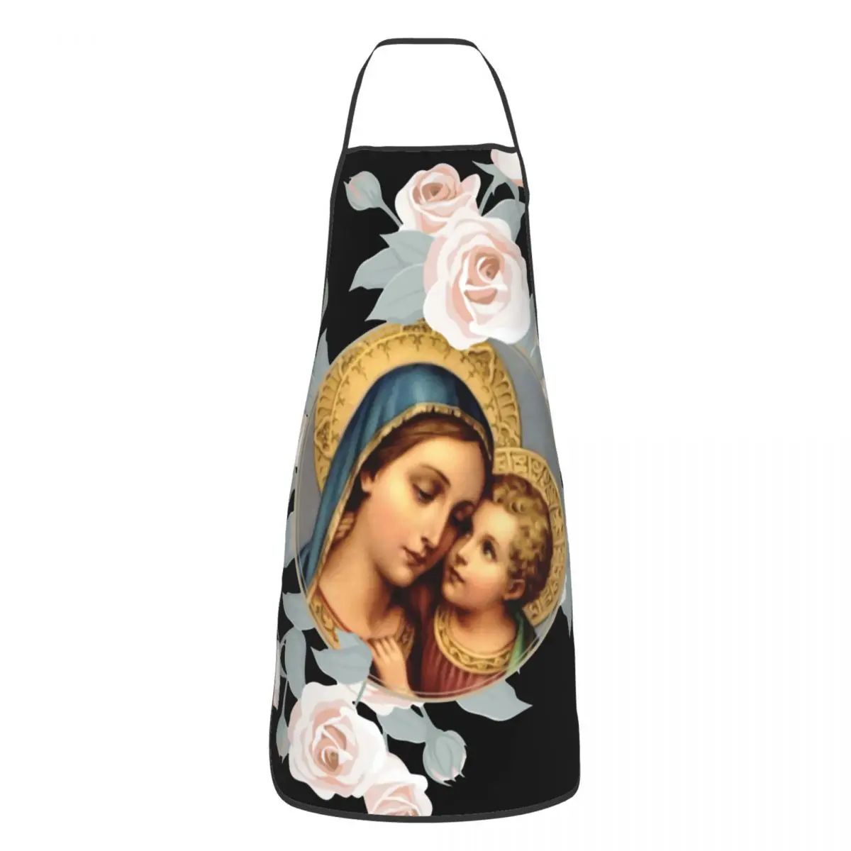 

Our Lady Good Apron Cuisine Cooking Baking Household Cleaning Painting Mary Art Catholic Aprons Cafe Antifouling Pinafore Chef