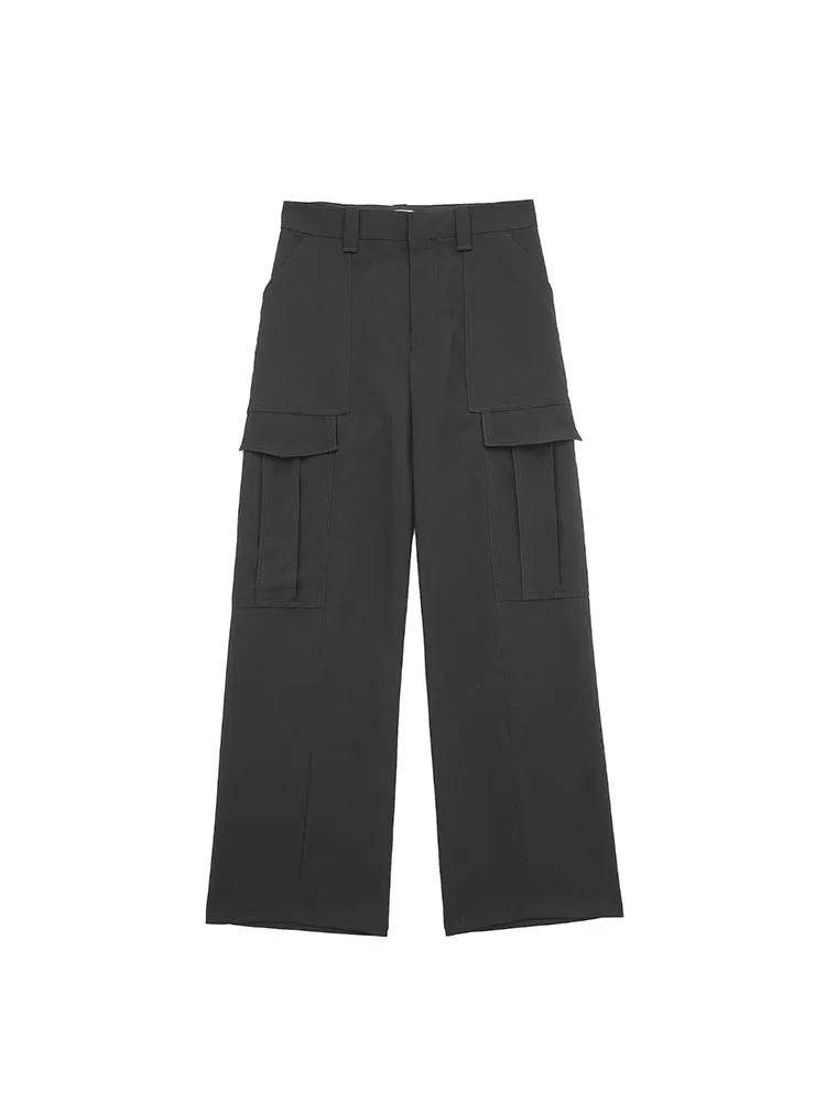 PB&ZA 9159971 Women 2022 New Chic Fashion Pocket decoration cargo Pants Vintage High Waist Zipper Female Trousers Mujer 9159/971 
PB&ZA 9159971 Women 2022 New Chic Fashion Pocket decoration cargo Pants Vintage High Waist Zipper Female Trousers Mujer 9159/971