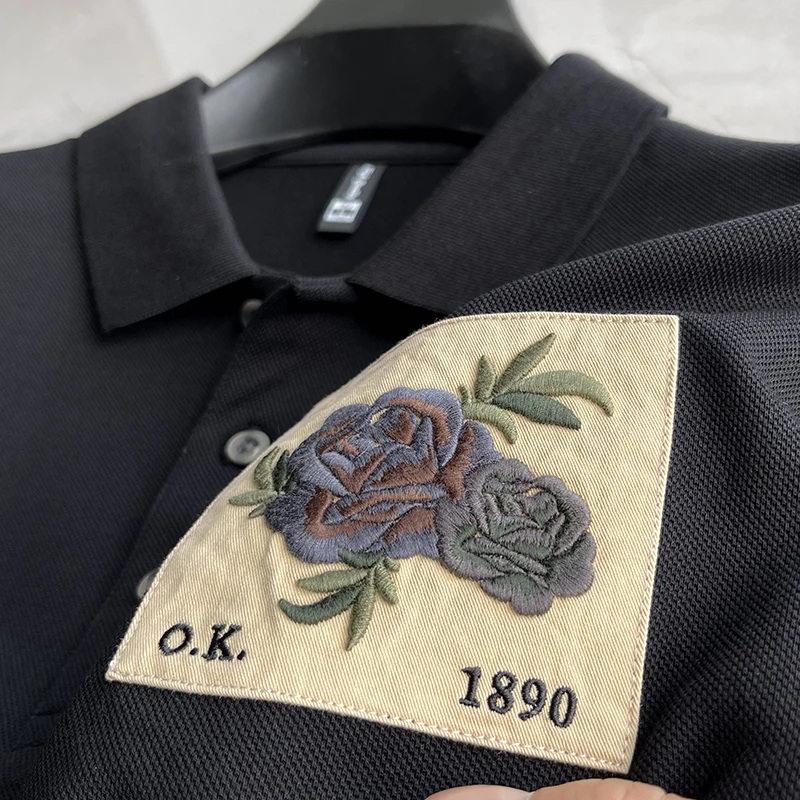 Lapel Short Sleeve Slim Fit Casual Korean Soft Business Cotton New Summer Pure Color Fashion Embroidery Tops Mens Polo Shirts
Lapel Short Sleeve Slim Fit Casual Korean Soft Business Cotton New Summer Pure Color Fashion Embroidery Tops Mens Polo Shirts