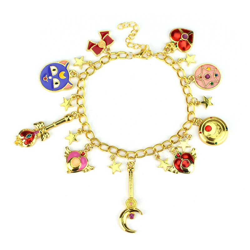 Anime Sailor Moon Bracelet Wand Crystal Loving Cosplay Prop Pendant Bracelet for Women Girl Jewelry Accessories Gift
Anime Sailor Moon Bracelet Wand Crystal Loving Cosplay Prop Pendant Bracelet for Women Girl Jewelry Accessories Gift