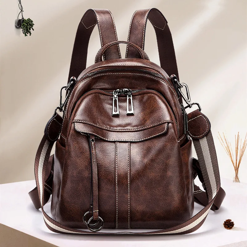 Backpack 2022 New Fashion European and American Large-capacity Multi-pocket Ladies Backpack Soft Leather Retro Bag Women
Backpack 2022 New Fashion European and American Large-capacity Multi-pocket Ladies Backpack Soft Leather Retro Bag Women