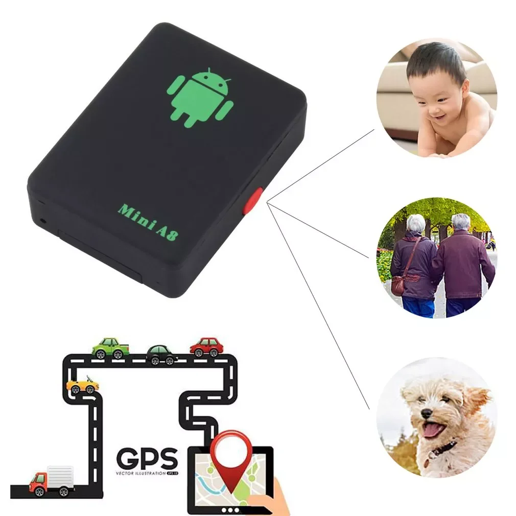 

A8 Mini GSM/GPRS Tracker Global Real Time GSM GPRS Tracking Device With SOS Button for Cars Kids Elder Pets No GPS No GPS hot