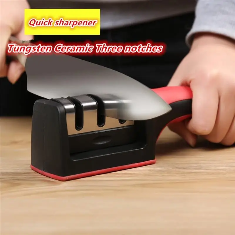 Quick Knife Sharpener Professional Tungsten Diamond Sharpening Stone 3 Stages Non-Slip Kitchen Tools Household
Quick Knife Sharpener Professional Tungsten Diamond Sharpening Stone 3 Stages Non-Slip Kitchen Tools Household