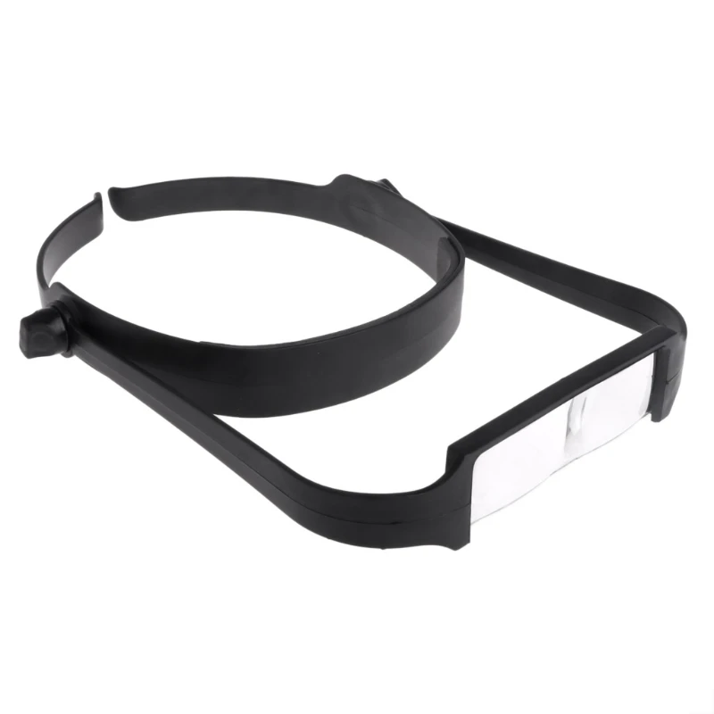 

Head-Mounted Magnifying Glass with 4 Lenses 1.6x 2.0x 2.5x 3.5x Replaceable Magnifier Portable Loupe Reading Repair Tool