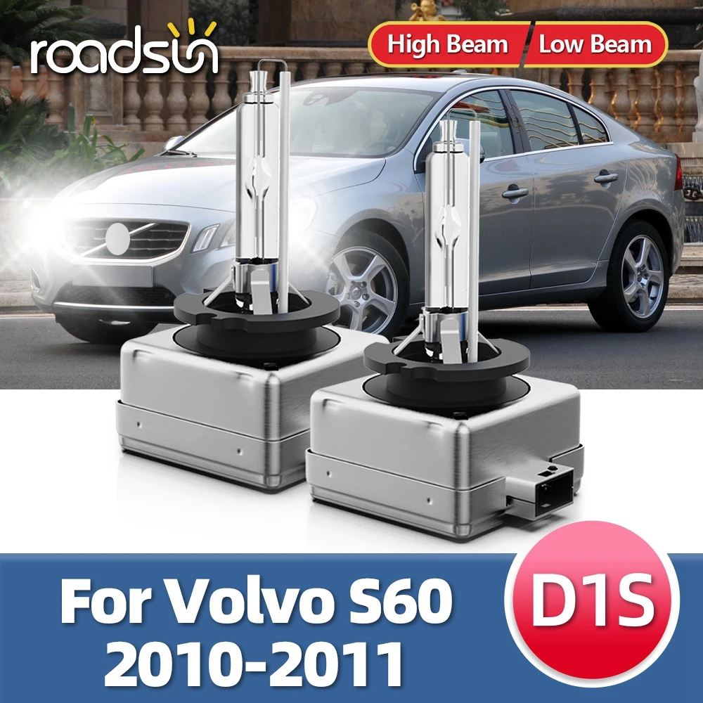 

Roadsun 2Pcs 35W D1S Replacement Xenon Bulbs Lamps HID D1 Headlight For 2011 2010 Volvo S60