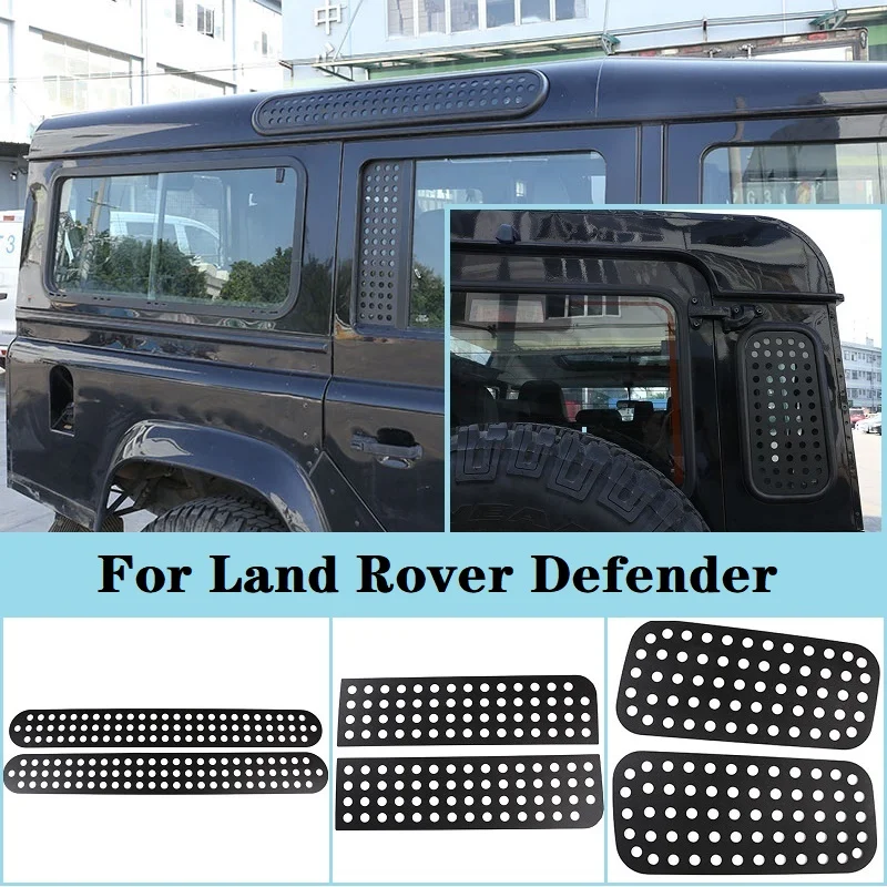 

Для Land Rover Defender 90 110 130 2004-2018 черный сплав Автомобильная задняя крыша дверь боковое стекло Защитная панель автомобильные аксессуары