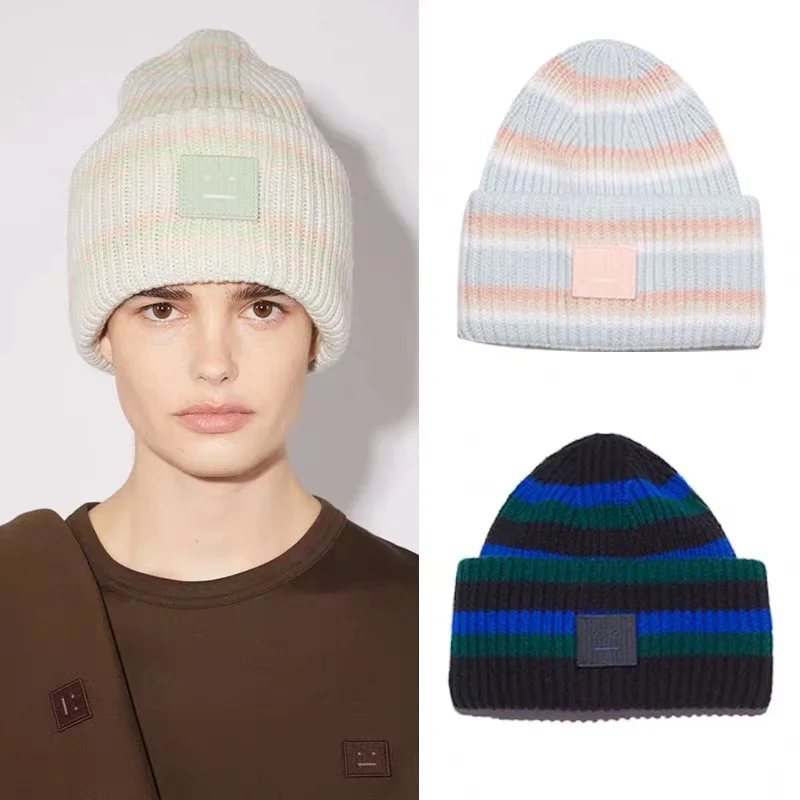 AC Studios Smiling face Beanie Skull Caps knitted Cashmere Eye Warm Couple Lovers Acne Hats Tide Street Hip-hop Wool Cap Adult 8 
AC Studios Smiling face Beanie Skull Caps knitted Cashmere Eye Warm Couple Lovers Acne Hats Tide Street Hip-hop Wool Cap Adult 8