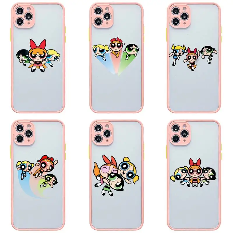 Lovely PowerPuff Girls Phone Case For iphone 13 12 11 Pro Max Mini XS 8 7 Plus X SE 2020 XR Light pink Matte Transparent Cover
Lovely PowerPuff Girls Phone Case For iphone 13 12 11 Pro Max Mini XS 8 7 Plus X SE 2020 XR Light pink Matte Transparent Cover