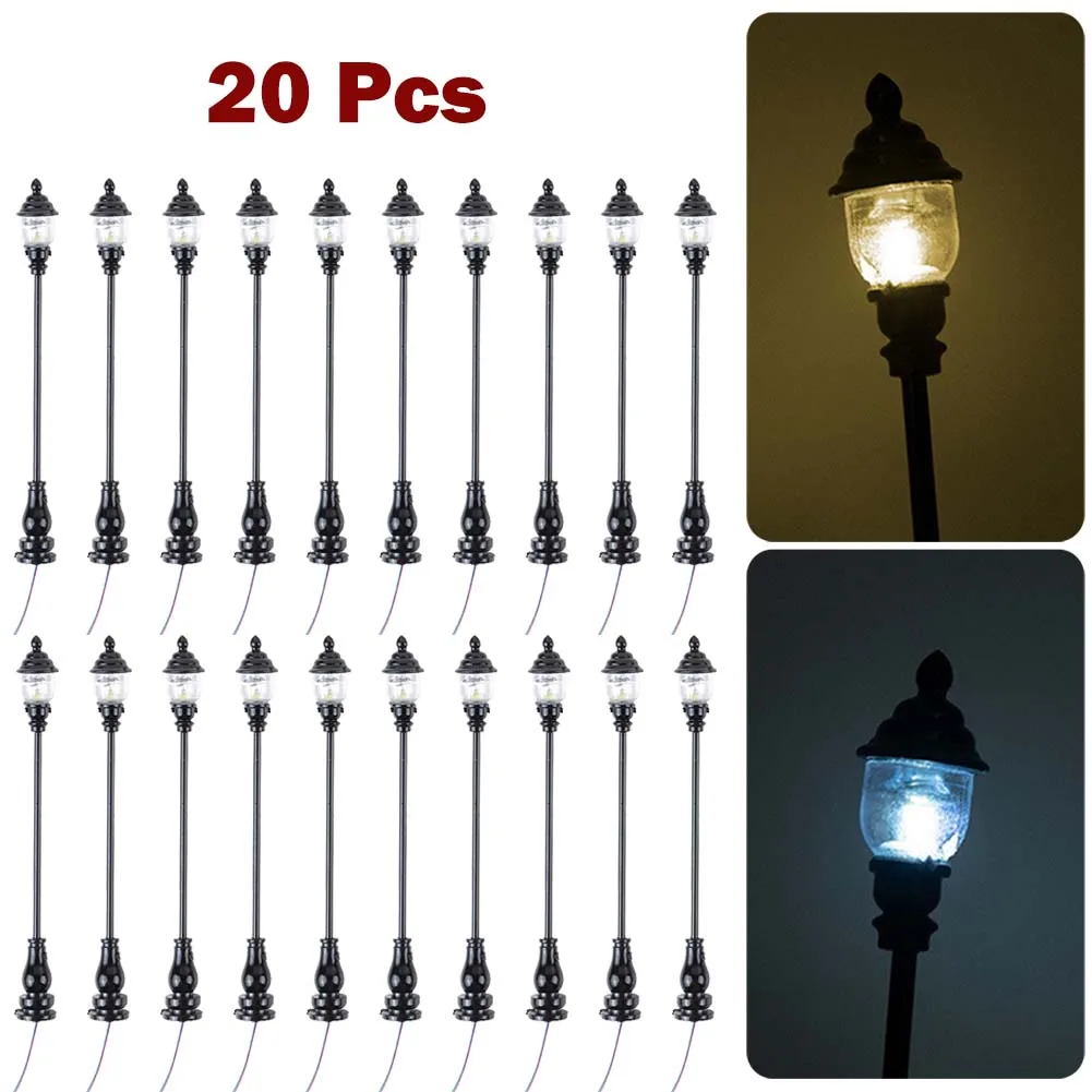 20Pcs Model Railway Lamp Landscape Fairy Garden Dollhouse Furniture Miniature Decor Toy Home Decor HO Scale 8.5cm
20Pcs Model Railway Lamp Landscape Fairy Garden Dollhouse Furniture Miniature Decor Toy Home Decor HO Scale 8.5cm