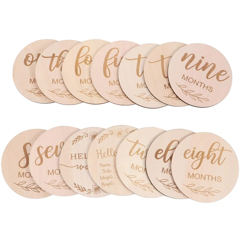 Kili 14Pcs Wooden Baby Monthly Milestone Cards, Baby Milestone Discs For Photo Props Baby Shower Gifts
Kili 14Pcs Wooden Baby Monthly Milestone Cards, Baby Milestone Discs For Photo Props Baby Shower Gifts