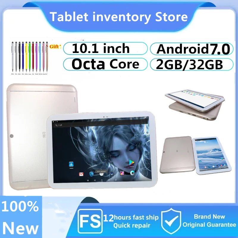 

Octa Core 10.1 INCH Q103 Android 7.0 Tablet PC 2GB RAM+32GB ROM RK3368 WIFI Dual Camera HDMI-Compatible 6200mah