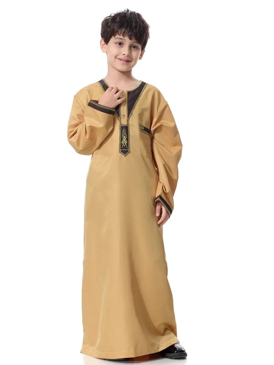 

Muslim Boys Turkey Abaya Kids Kaftan Islamic Clothing Kurta Dubai Jubba Thobe Arab Eid Mubarak Traditional Robes جلباب رجالي
