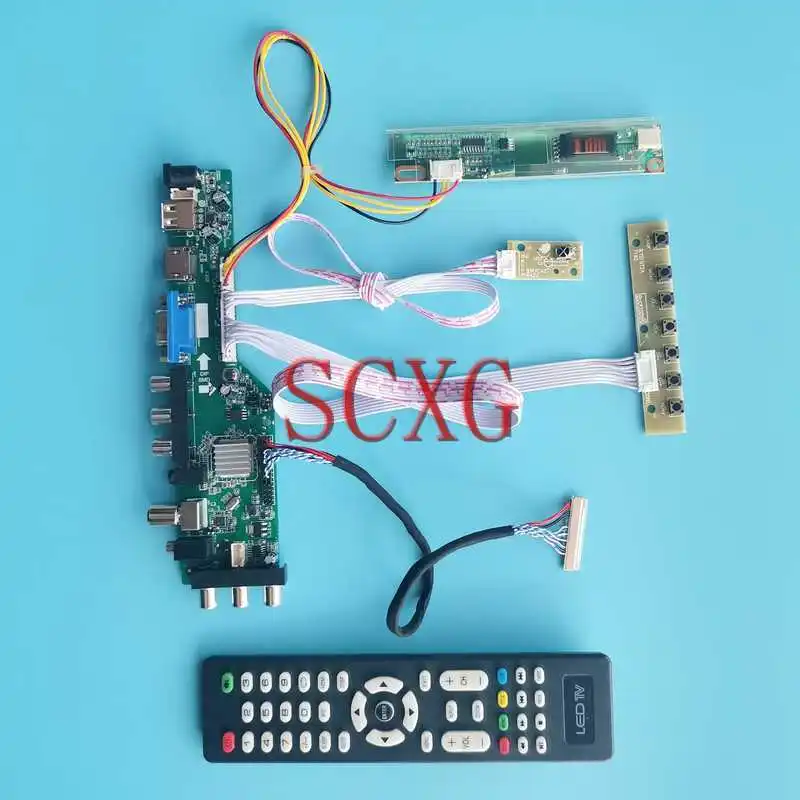 Плата драйвера цифрового ЖК-монитора для LTN170WX LTN170X2 DVB LVDS 30 Pin 1440*900 Комплект «сделай сам» 1-CCFL 17 "USB HDMI-совместимый VGA AV RF