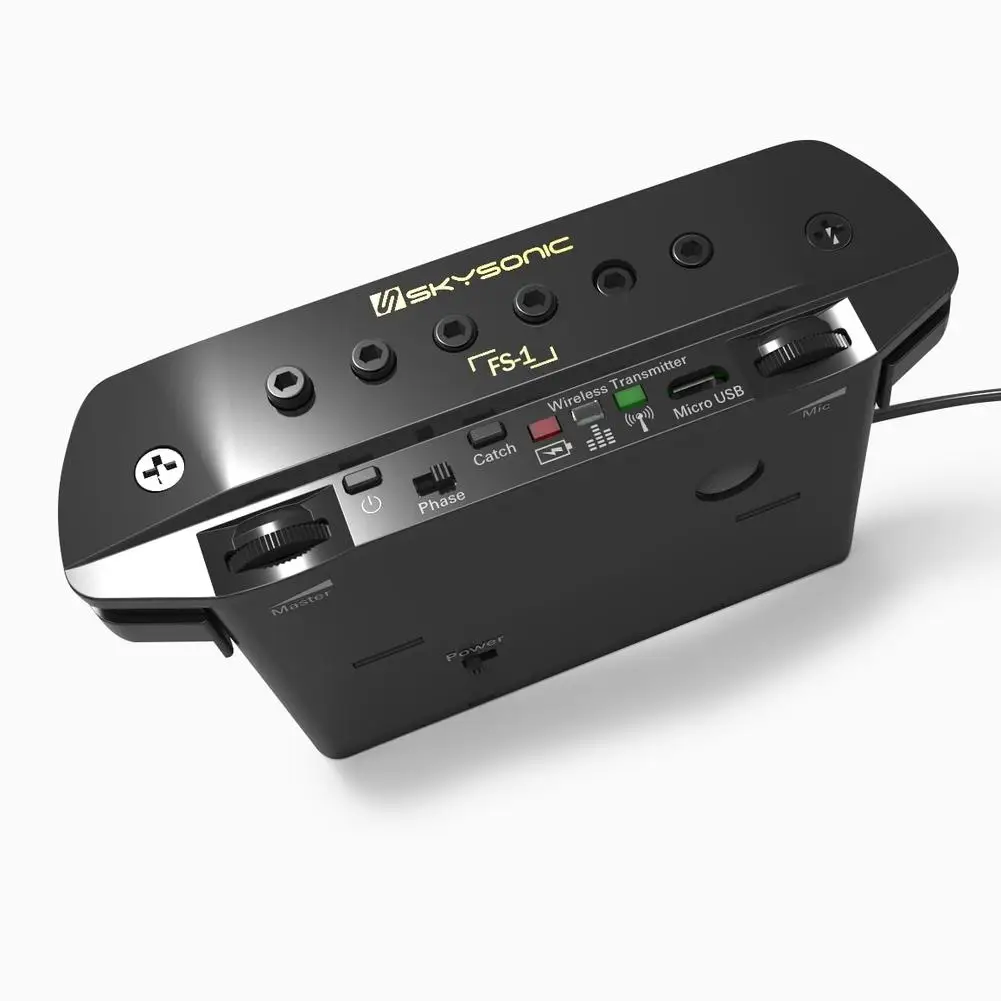 Wireless Pickup Acoustic Guitar Sound Hole Pickup Fs-1 Skysonic Wireless Transmitter Receiver Transmission Free Hole Dual Pickup 
Wireless Pickup Acoustic Guitar Sound Hole Pickup Fs-1 Skysonic Wireless Transmitter Receiver Transmission Free Hole Dual Pickup
