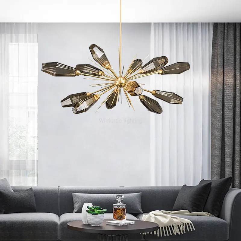 Creative Post-modern Pendant Lights Glass Living Room Art Chandelier American Minimalist Study Bedroom Decorative Chandelier
Creative Post-modern Pendant Lights Glass Living Room Art Chandelier American Minimalist Study Bedroom Decorative Chandelier