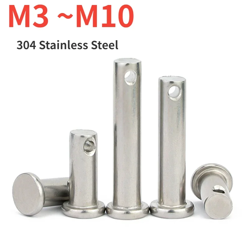 5/10pcs M3 M4 M5 M6 M8 M10 Clevis Pins With Head 304 Stainless Steel Shaft Flat Head With Hole Pin Bolt Pin Cylindrical Pins
5/10pcs M3 M4 M5 M6 M8 M10 Clevis Pins With Head 304 Stainless Steel Shaft Flat Head With Hole Pin Bolt Pin Cylindrical Pins