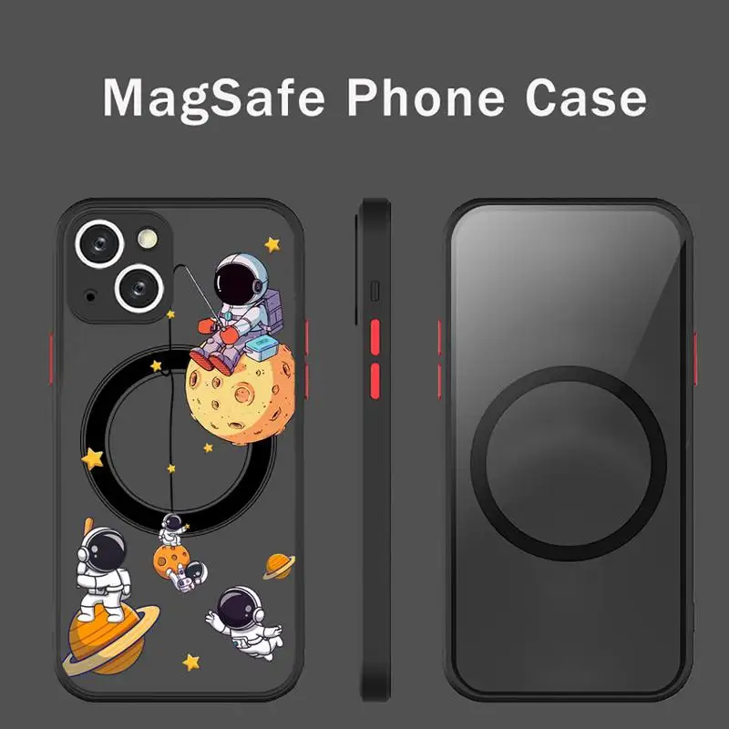 Astronauts space rocket star moon Phone Case For iPhone 13 12 Mini Pro Max Matte transparent Super Magnetic MagSafe Cover
Astronauts space rocket star moon Phone Case For iPhone 13 12 Mini Pro Max Matte transparent Super Magnetic MagSafe Cover