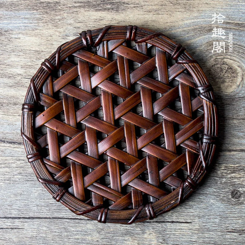 Japanese Style Handmade Bamboo Woven Pot Mat Pot Holder Pot Platform Vintage Heat Insulation Teacup Mat Bamboo Rattan Woven Kung
Japanese Style Handmade Bamboo Woven Pot Mat Pot Holder Pot Platform Vintage Heat Insulation Teacup Mat Bamboo Rattan Woven Kung
