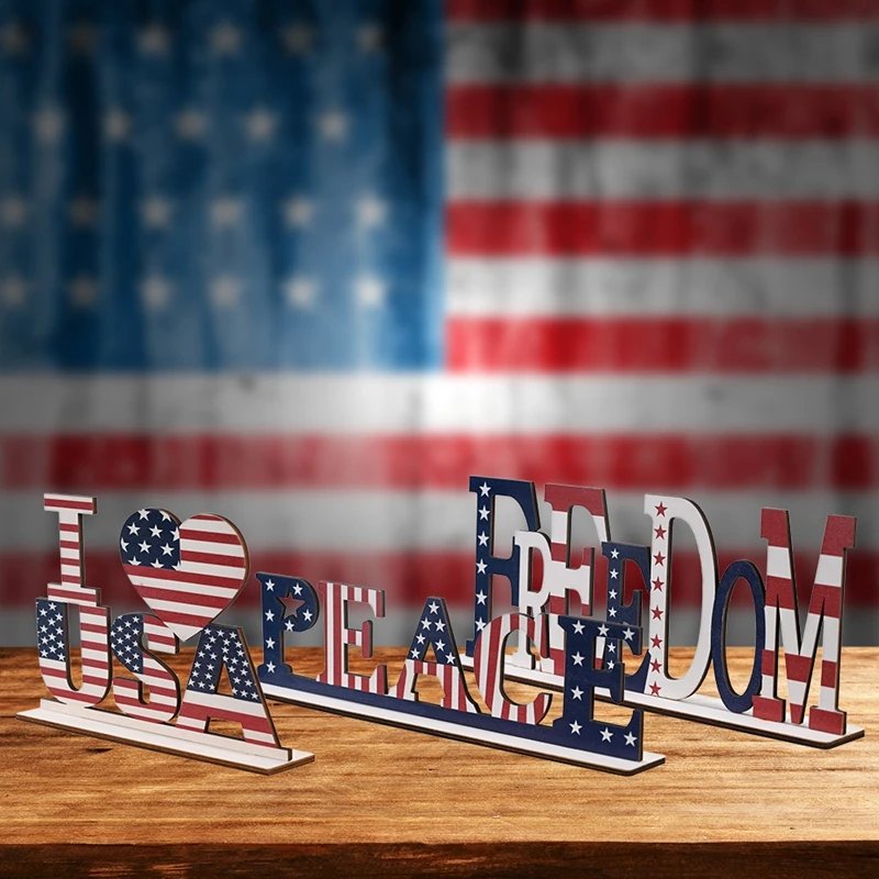 Wooden Letter Festival American Independence Day Party Decoration Creativity Home Decor Table Event Festive Supplies Garden
Wooden Letter Festival American Independence Day Party Decoration Creativity Home Decor Table Event Festive Supplies Garden