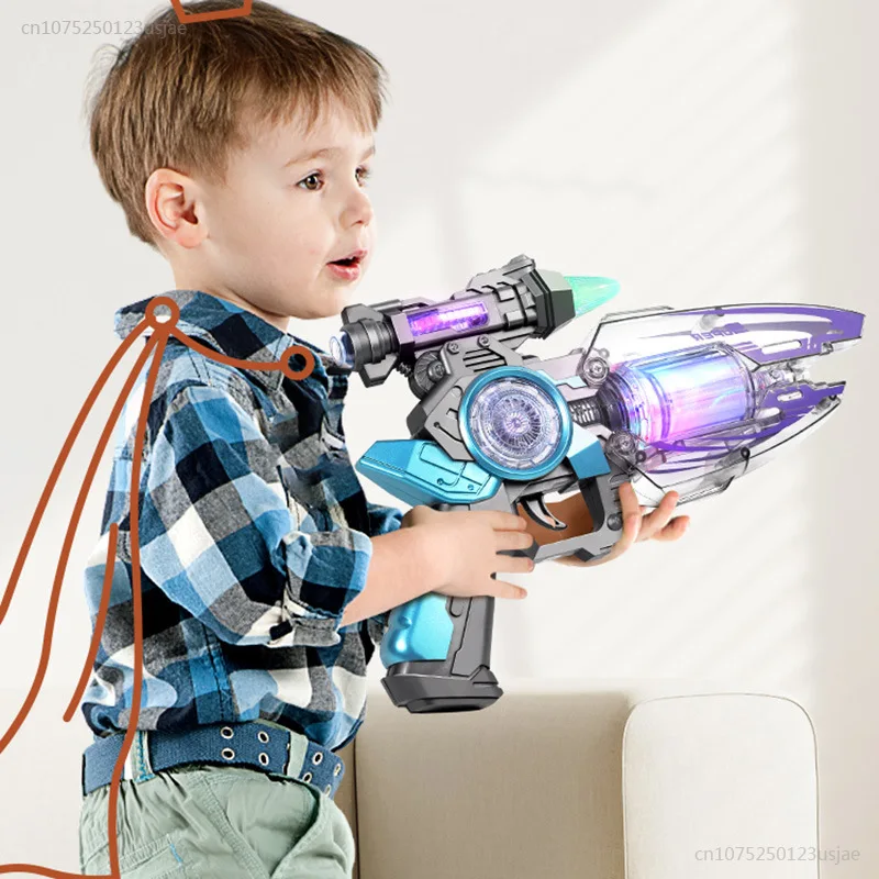 

Электрический вибрирующий вращающийся музыкальный игрушечный пистолет детский музыкальный игрушечный пистолет для родителей и детей Интерактивные игрушки для просвещения