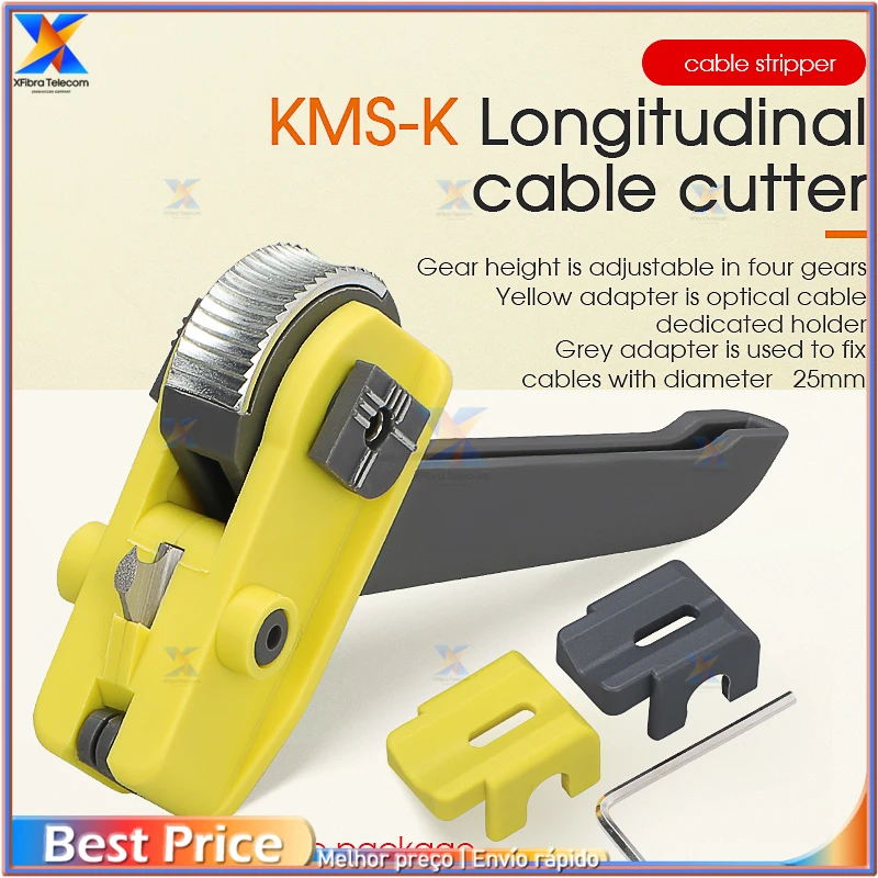 High Quality Optical Fiber Tool Longitudinal Stripper KMS-K Cable Jacket Slitter Cable Sheath Cutter
High Quality Optical Fiber Tool Longitudinal Stripper KMS-K Cable Jacket Slitter Cable Sheath Cutter