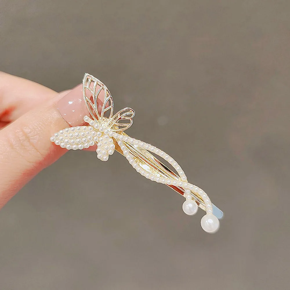 New Pearl Butterfly Duckbill Clip Temperament Ins Rhinestone Bang Hairpins Korean Hairpin Sweet Fringe Side Hairgrip Gifts Women
New Pearl Butterfly Duckbill Clip Temperament Ins Rhinestone Bang Hairpins Korean Hairpin Sweet Fringe Side Hairgrip Gifts Women