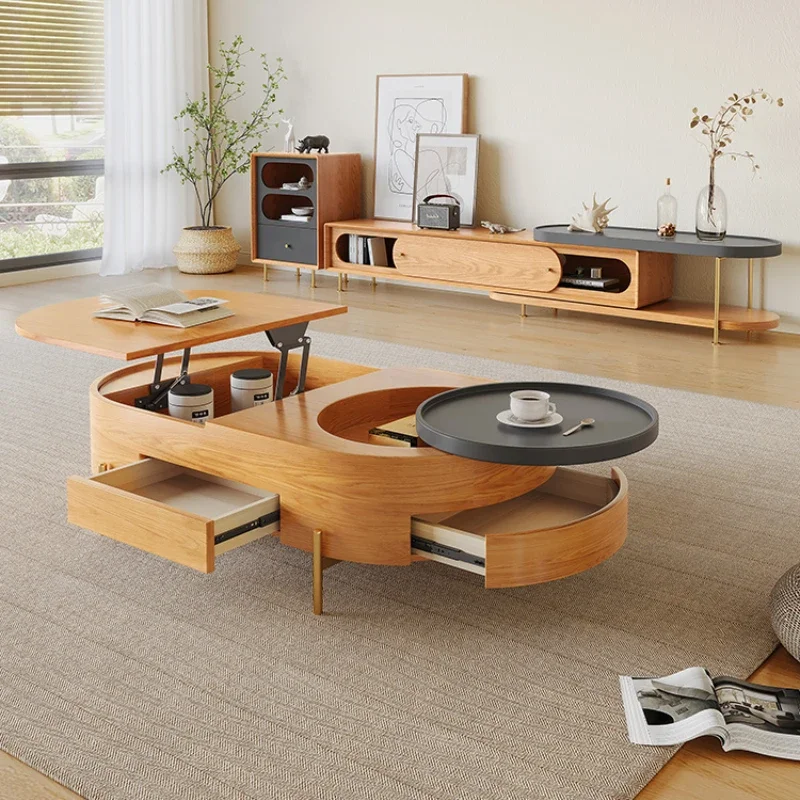 Modern Minimalist Wood Color Small Apartment Nordic Retractable Lifting Solid Wood Living Room Coffee Table TV Cabinet Side
Modern Minimalist Wood Color Small Apartment Nordic Retractable Lifting Solid Wood Living Room Coffee Table TV Cabinet Side