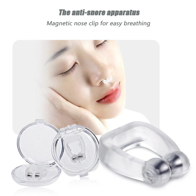 Silicone Magnetic Anti Snore Stop Snoring Nose Clip Sleep Tray Sleeping Aid Apnea Guard Night Device with Case Anti Ronco3/6PCS
Silicone Magnetic Anti Snore Stop Snoring Nose Clip Sleep Tray Sleeping Aid Apnea Guard Night Device with Case Anti Ronco3/6PCS
