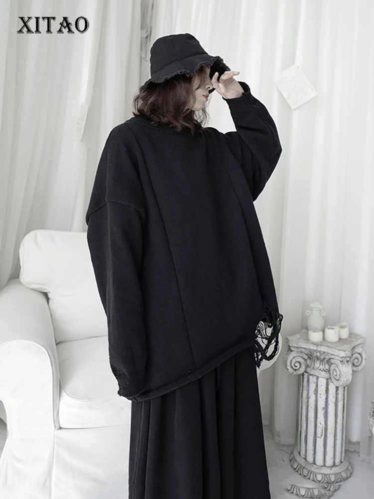 XITAO ветхий вязаный свитер однотонный черный повседневный свободный женский винтажный простой темпераментный Пуловер Новый Топ WLD13545
XITAO ветхий вязаный свитер однотонный черный повседневный свободный женский винтажный простой темпераментный Пуловер Новый Топ WLD13545