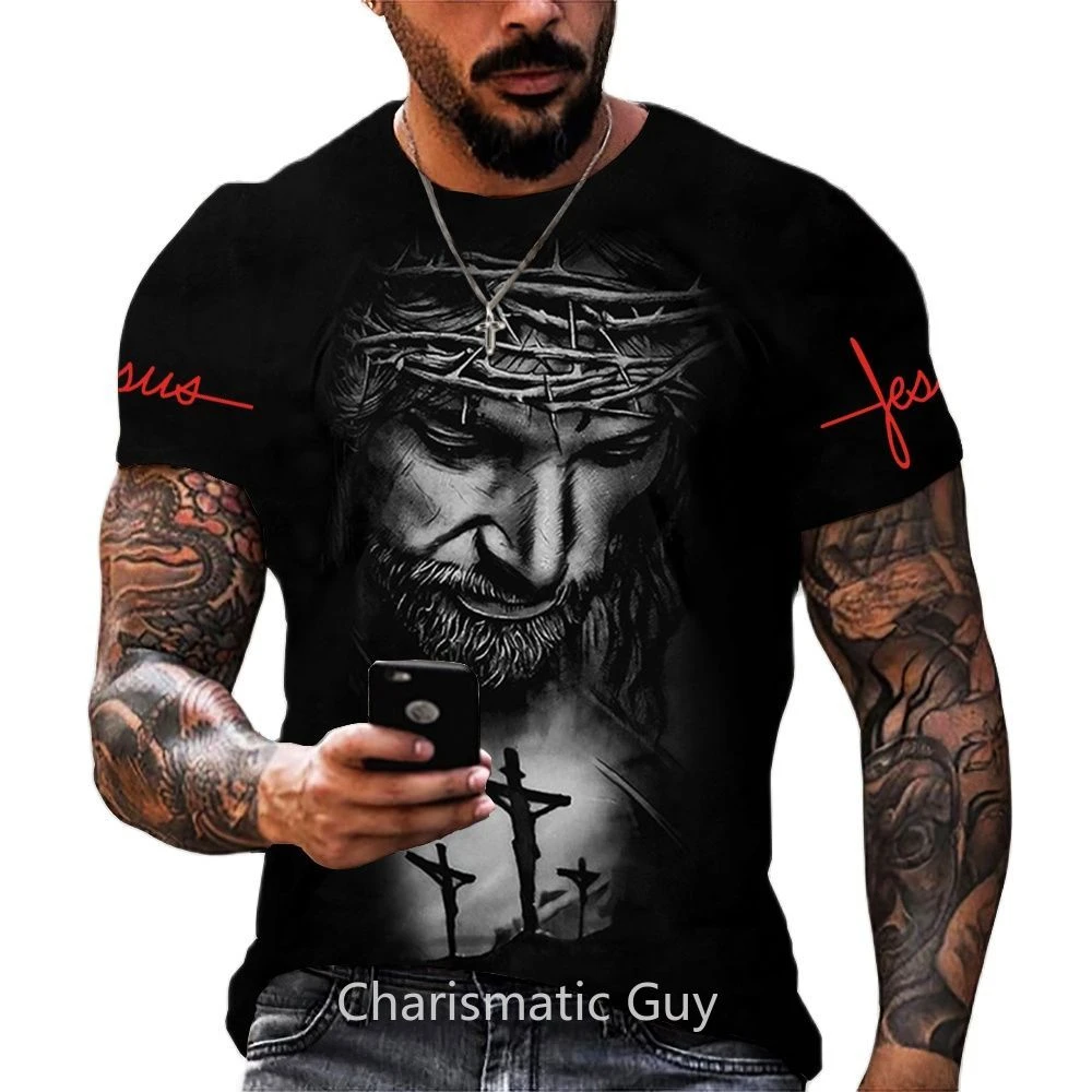 2022 Bright Savior 3D Printed Men's Cross Style Hip Hop Short Sleeve Street Fashion God Come Pullover Christian Salvation
2022 Bright Savior 3D Printed Men's Cross Style Hip Hop Short Sleeve Street Fashion God Come Pullover Christian Salvation