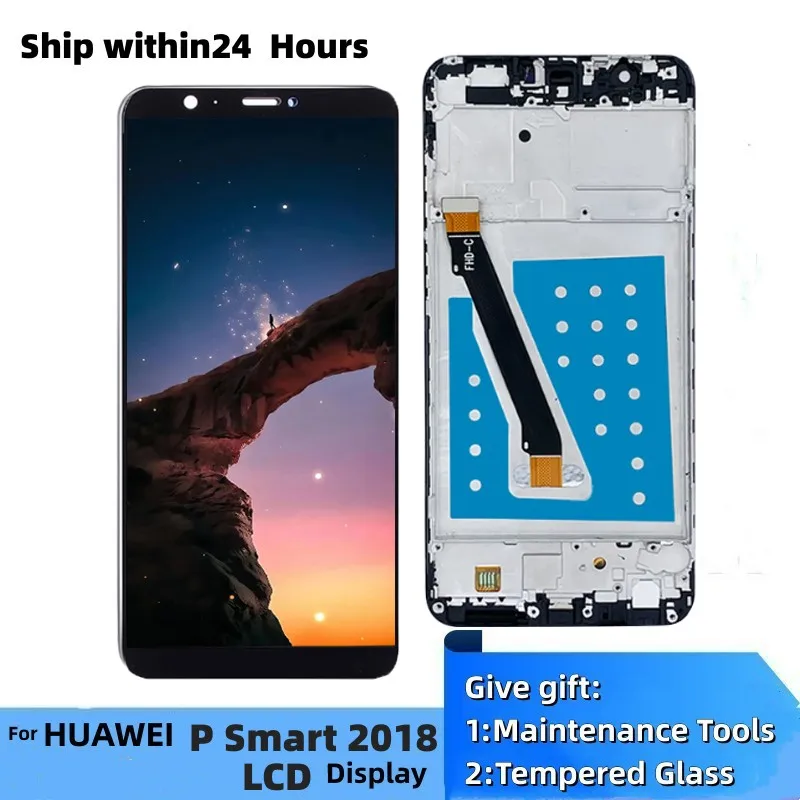 ЖК-дисплей для Huawei P Smart 2018 FIG-LX1/LA1/LX2, сенсорный экран с цифровым преобразователем в сборе для 5,65 'Enjoy 7S с оригинальной рамкой
ЖК-дисплей для Huawei P Smart 2018 FIG-LX1/LA1/LX2, сенсорный экран с цифровым преобразователем в сборе для 5,65 'Enjoy 7S с оригинальной рамкой