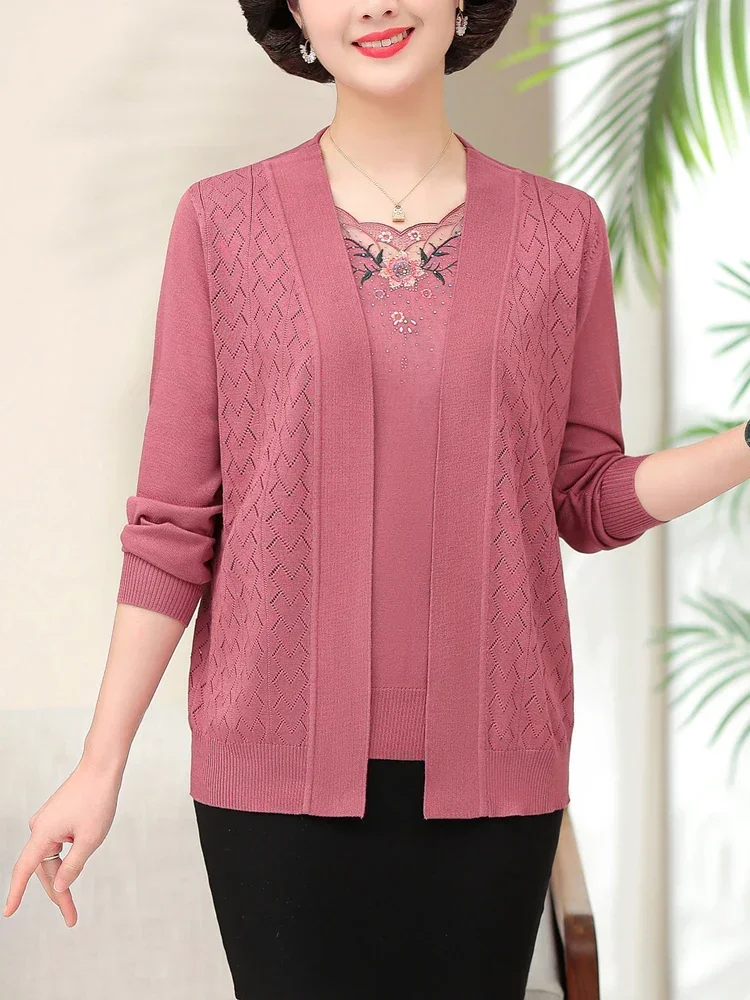 Two Pieces Sets Sweater Women Autumn Long Sleeve Mother Sweater Pullover Pull Femme Embroidery Floral Sweater For Women
Two Pieces Sets Sweater Women Autumn Long Sleeve Mother Sweater Pullover Pull Femme Embroidery Floral Sweater For Women