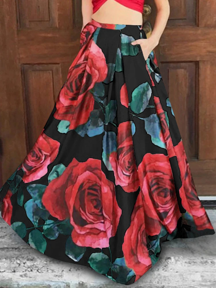 Bohemian Maxi Skirts Women 2022 Spring Holiday Floral Printed High Waist A-Line Jupes Female Casual Loose Party Faldas
Bohemian Maxi Skirts Women 2022 Spring Holiday Floral Printed High Waist A-Line Jupes Female Casual Loose Party Faldas