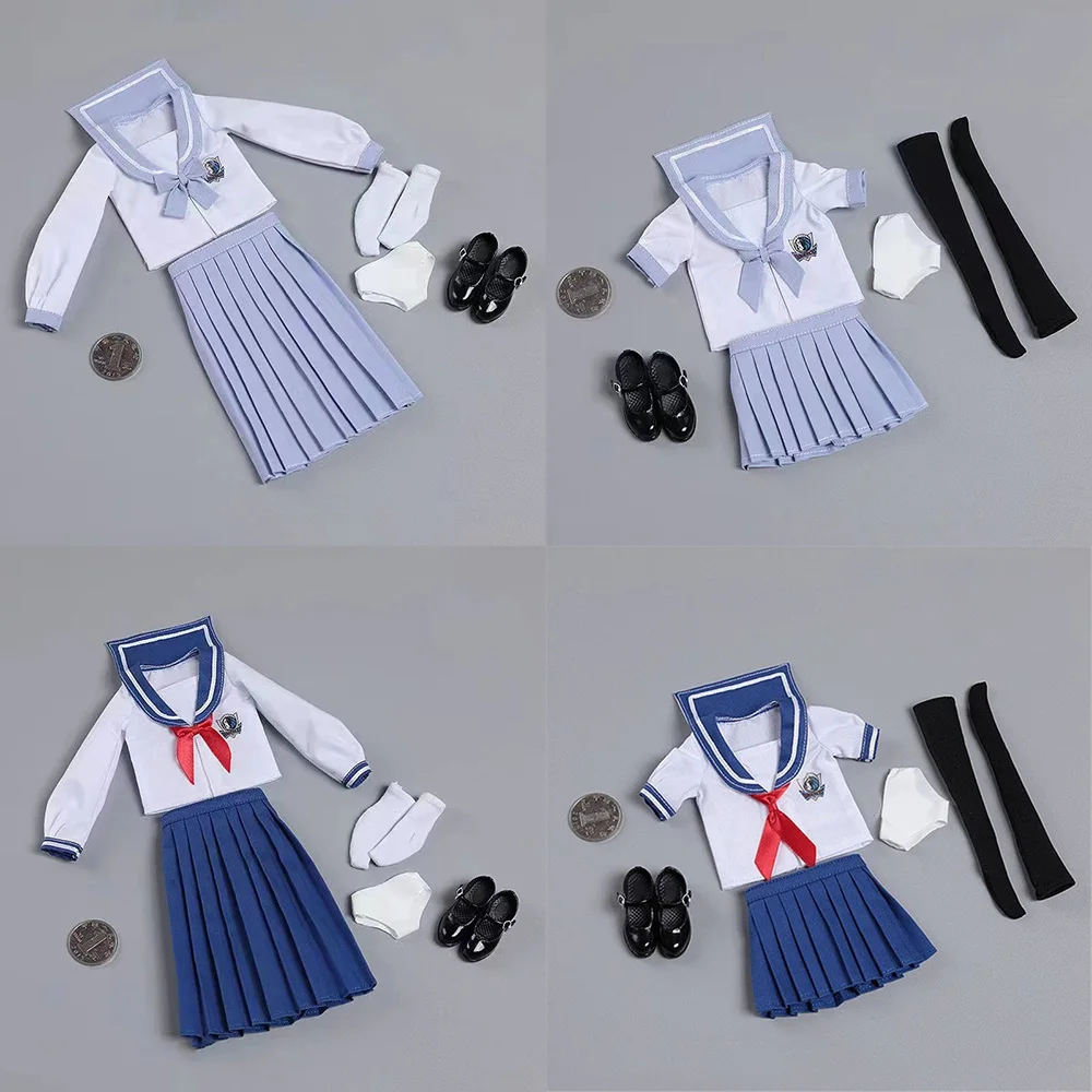 

Long/Short Style cdtoys cd031 1/6 Sexy Sailor Suit Student Uniform JK Skirt Pleated Dress Shoes Model for 12 inch Action Figure