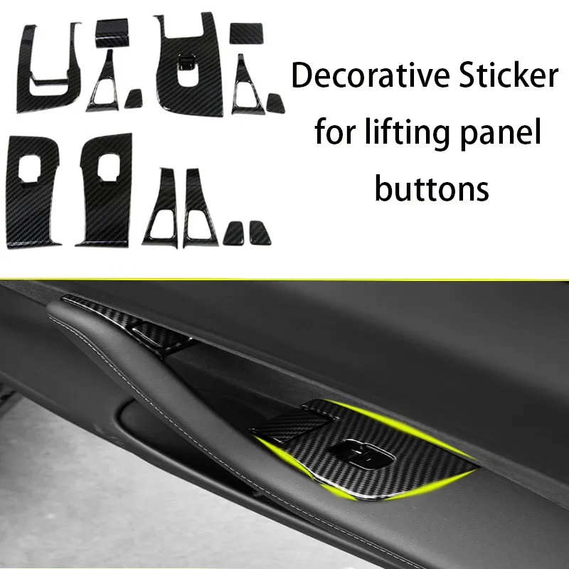 Tesla Model 3 Y Carbon Fiber Glass Lifting Panel Button Decorative Sticker for Modification of Internal Window Lifting Sticker
Tesla Model 3 Y Carbon Fiber Glass Lifting Panel Button Decorative Sticker for Modification of Internal Window Lifting Sticker