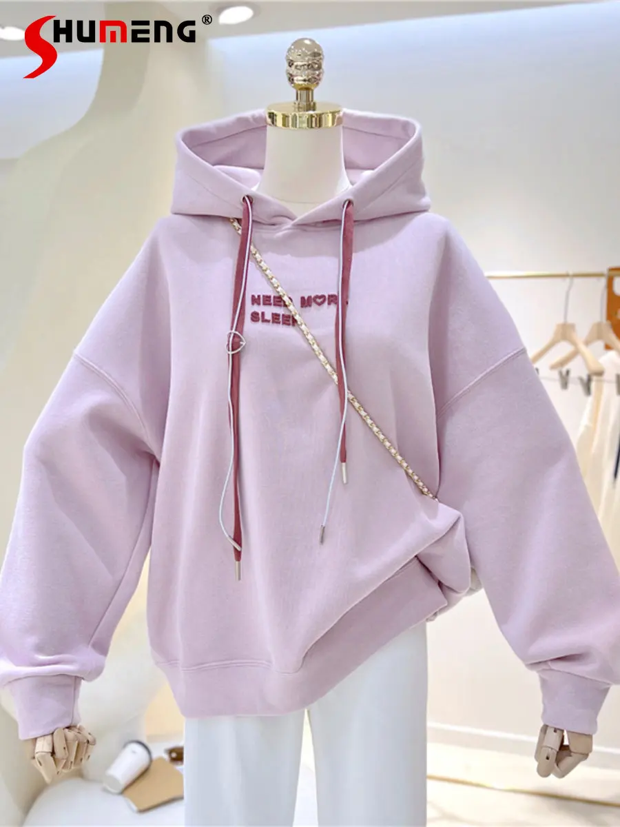 New Ladies Casual Simple Letters Korean Style Loose Oversized Hooded Sweatshirt Women's Autumn Fashion Drawstring Lovely Hoodie
New Ladies Casual Simple Letters Korean Style Loose Oversized Hooded Sweatshirt Women's Autumn Fashion Drawstring Lovely Hoodie
