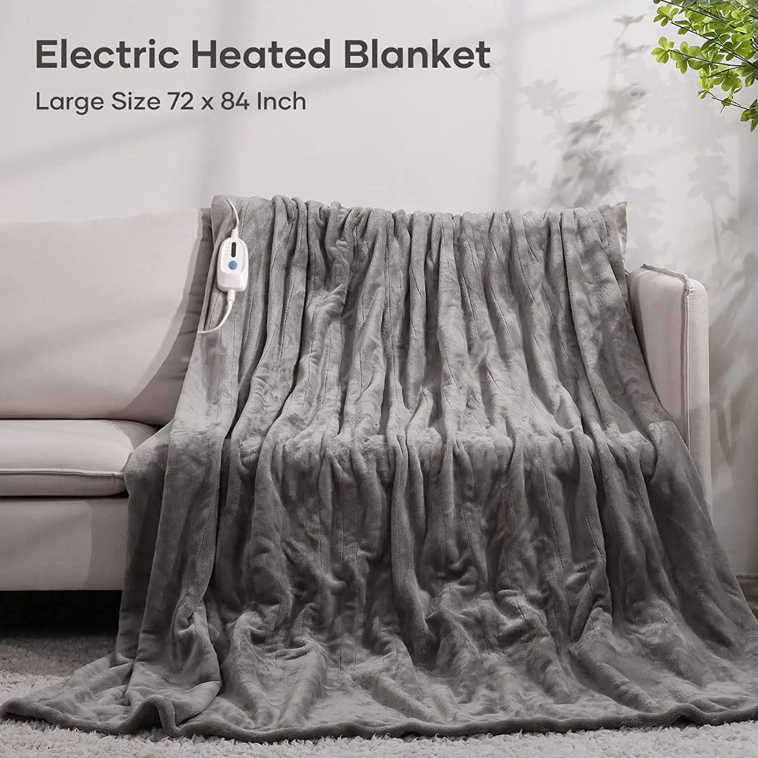 Heated Blanket Twin 72" x 84" Large Heating Throw Blanket with 4 Heating Levels & Timer 10 Hours Auto Off, Machine Washable, War
Heated Blanket Twin 72" x 84" Large Heating Throw Blanket with 4 Heating Levels & Timer 10 Hours Auto Off, Machine Washable, War