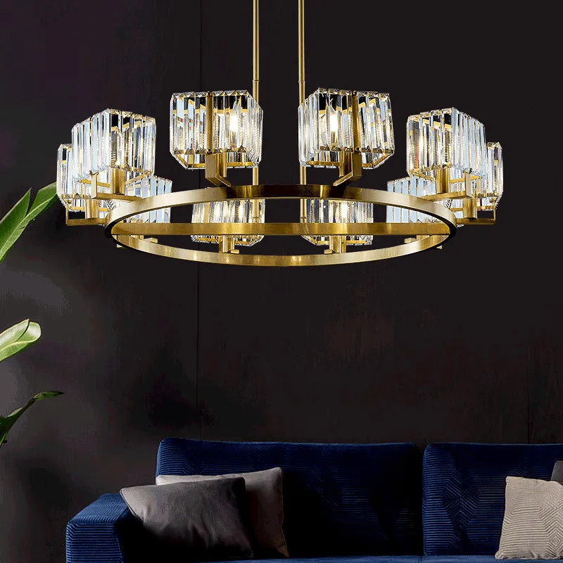 American Living Room Luxury E14 Led Chandelier Round Copper Lustre K9 Crystal Chandelier Lighting Led Lighting Lamparas Fixture
American Living Room Luxury E14 Led Chandelier Round Copper Lustre K9 Crystal Chandelier Lighting Led Lighting Lamparas Fixture