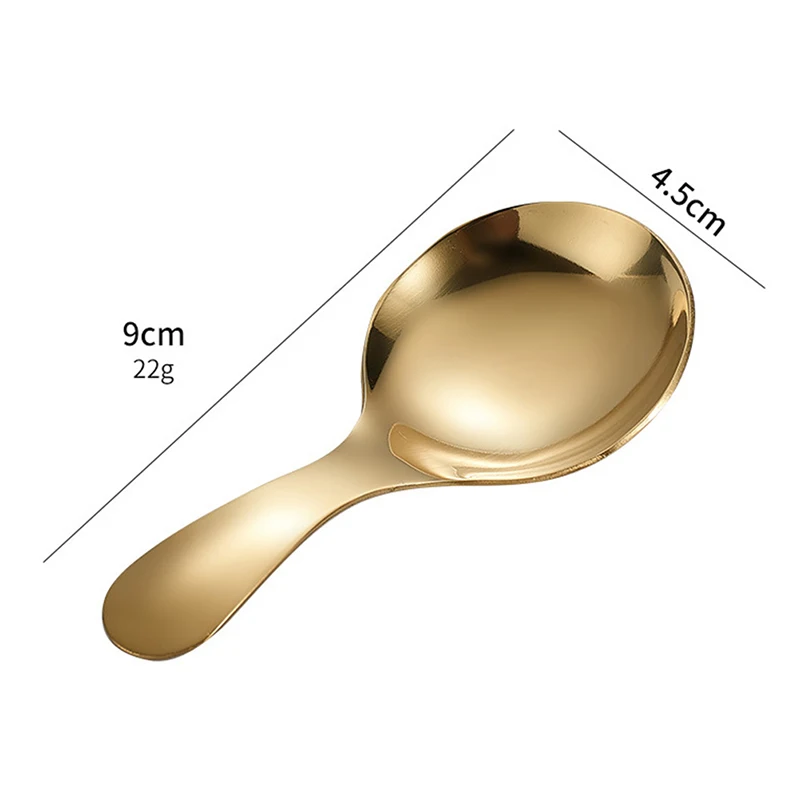 Cute Stainless Steel Spoon Short Handle Gold Ice Cream Tea Coffee Spoon Kids Spoon Kitchen Condiment Spice Scoop
Cute Stainless Steel Spoon Short Handle Gold Ice Cream Tea Coffee Spoon Kids Spoon Kitchen Condiment Spice Scoop
