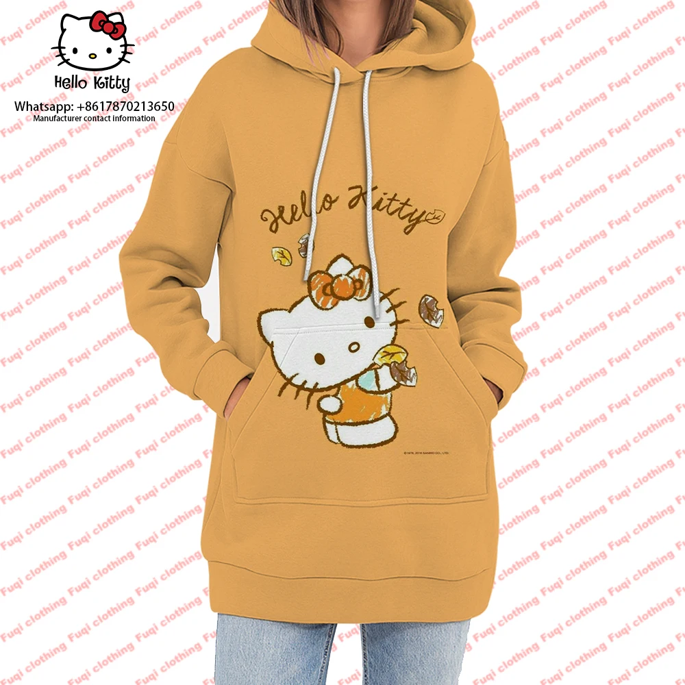 Женская Длинная толстовка с японским аниме, свободная толстовка с 3D принтом Hello Kitty3D, модная повседневная весенне-осенняя одежда с карманами
Женская Длинная толстовка с японским аниме, свободная толстовка с 3D принтом Hello Kitty3D, модная повседневная весенне-осенняя одежда с карманами