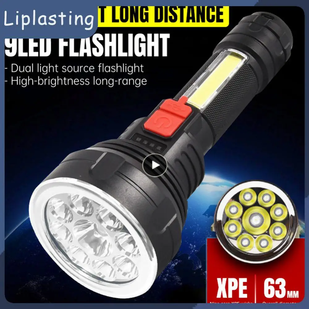 Torch Flashlight Long Distance Tactical 9led Camping Flashlight Portable 4 Modes Spotlight Strong Light Flashlight 2023 Cob New 
Torch Flashlight Long Distance Tactical 9led Camping Flashlight Portable 4 Modes Spotlight Strong Light Flashlight 2023 Cob New