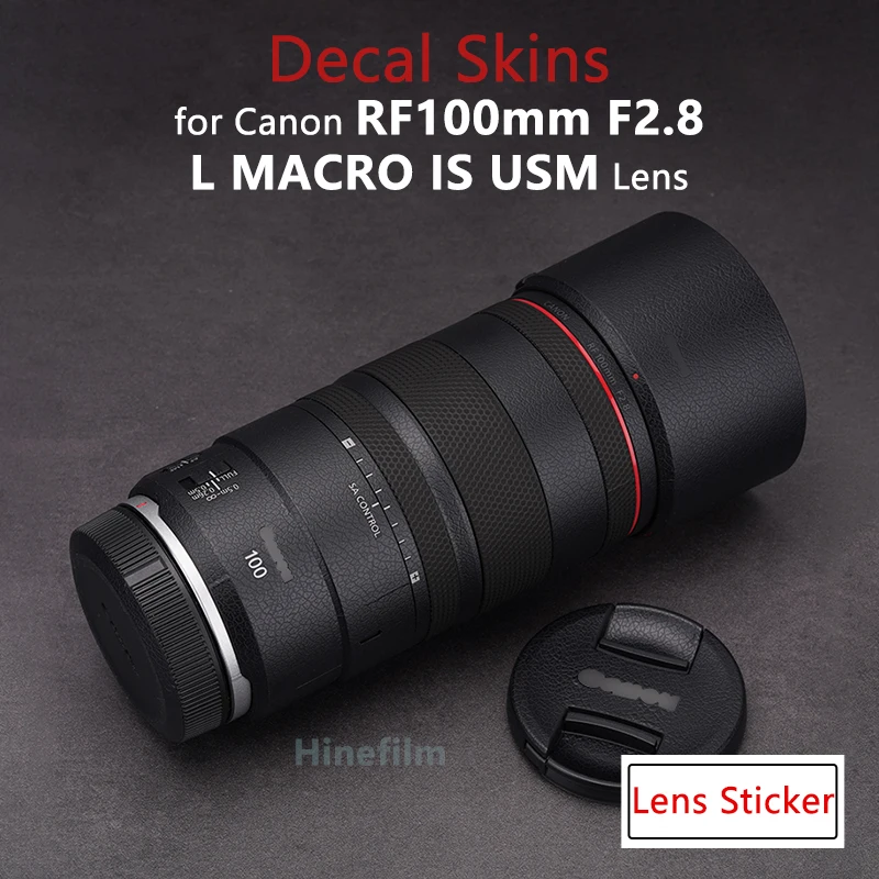 

for Canon RF100 2.8 Lens Premium Decal Skin Protective Film for Canon RF 100mm F2.8 L MACRO IS USM Lens Protector Vinyl Sticker