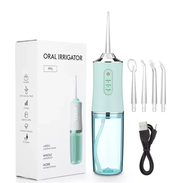 Flosser Irrigator Portable Water Dental Flosser Water Jet Toothpick 3 Modes Teeth Cleaner Tooth Clean Machine
Flosser Irrigator Portable Water Dental Flosser Water Jet Toothpick 3 Modes Teeth Cleaner Tooth Clean Machine