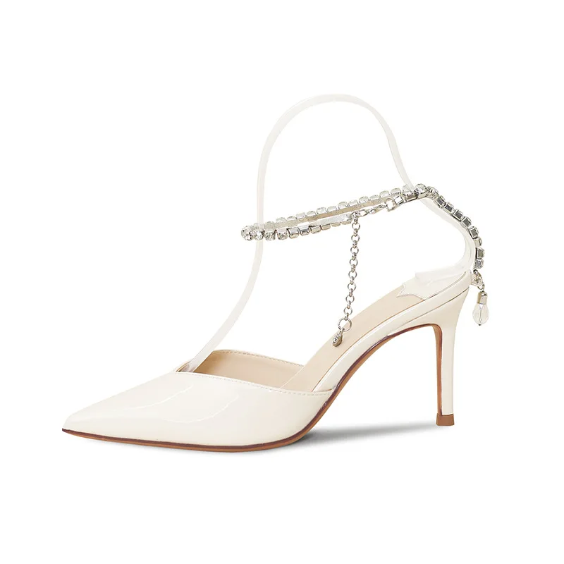 Стразы, сандалии, новый дизайн, женские туфли на высоком каблуке с острым носком 
Стразы, сандалии, новый дизайн, женские туфли на высоком каблуке с острым носком