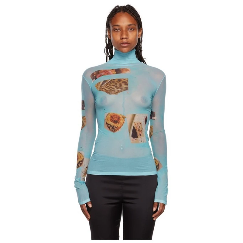 2022FW new women's turtleneck printed Long sleeve leggingsHigh quality perspective slim fashion stretch casual retro T-shirt big
2022FW new women's turtleneck printed Long sleeve leggingsHigh quality perspective slim fashion stretch casual retro T-shirt big
