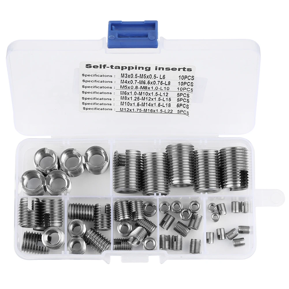 50Pcs Stainless Steel Inner Thread Self Tapping Thread Inserts Set Thread Reinforce Repair Tool Self Tapping Thread Insert Self
50Pcs Stainless Steel Inner Thread Self Tapping Thread Inserts Set Thread Reinforce Repair Tool Self Tapping Thread Insert Self