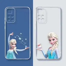 Clear Phone Case For Redmi NOTE 12 11 11T 11E 10 9 8 7 Pro PLUS 4G 5G Case Funda Coque Capa Shell Cover Frozen Elsa Anna Cartoon