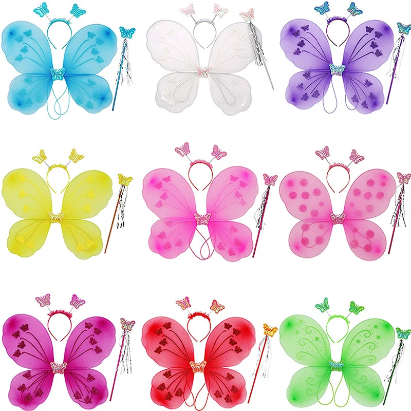 Kids Butterfly Headband Wings Wand 3 Pcs Set Girls Summer Photography Outfit Children Yellow Green Purple Pink Fairy Tale Props
Kids Butterfly Headband Wings Wand 3 Pcs Set Girls Summer Photography Outfit Children Yellow Green Purple Pink Fairy Tale Props